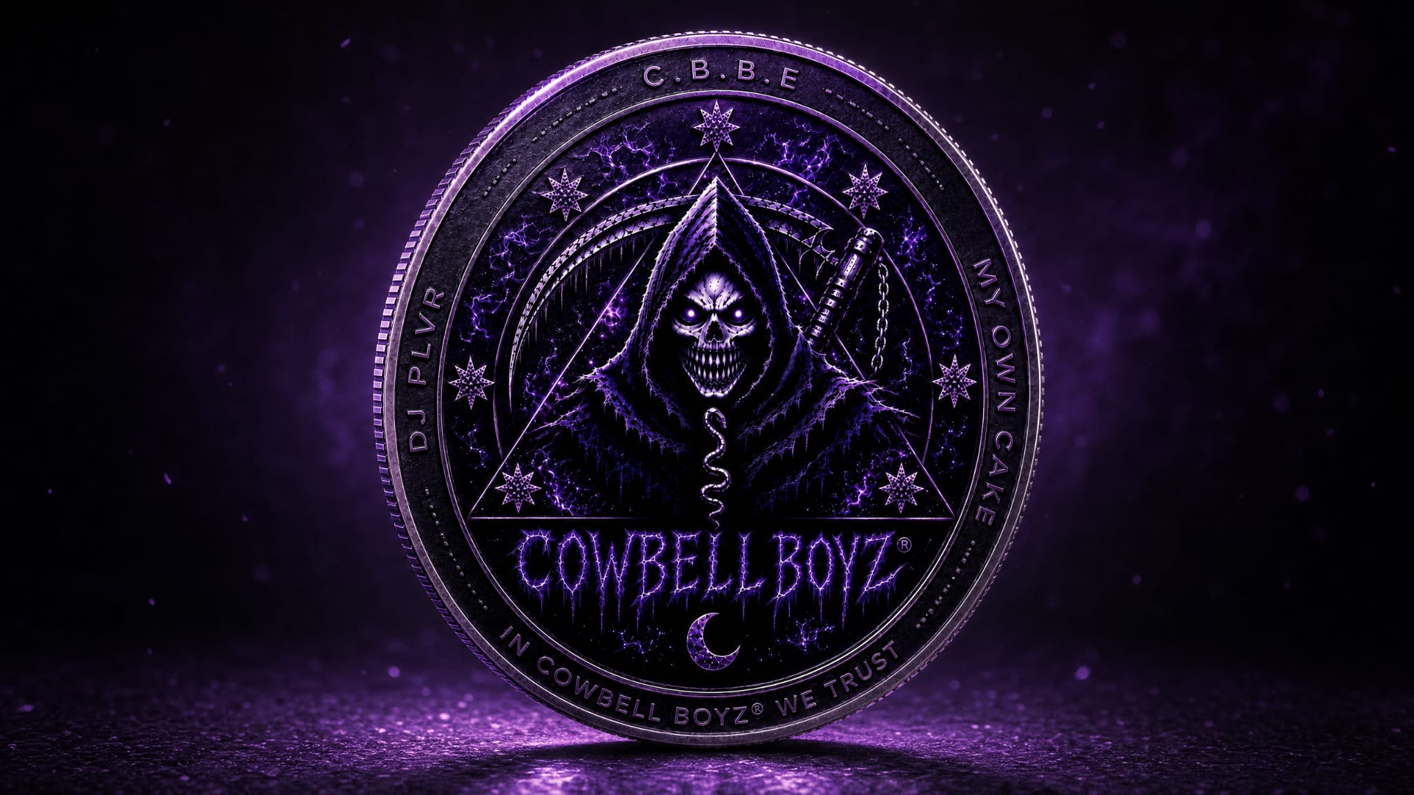 Emblema violeta de Cowbell Boyz